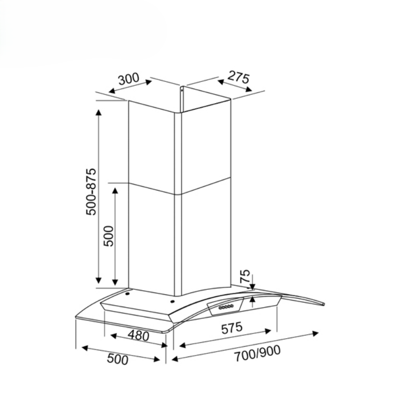 MÁY HÚT MÙI KOCHER K-229S 70CM 9 MÁY HÚT MÙI KOCHER K-229S 70CM