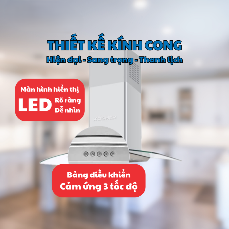 MÁY HÚT MÙI KOCHER K-229S 70CM 10 MÁY HÚT MÙI KOCHER K-229S 70CM
