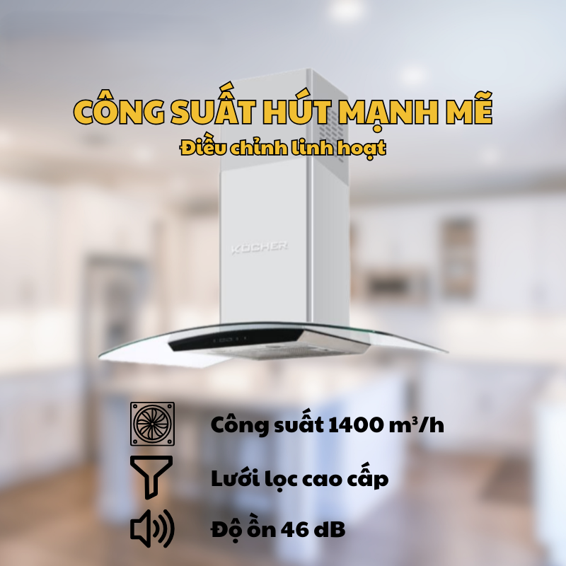 MÁY HÚT MÙI KOCHER K-229S 70CM 11 MÁY HÚT MÙI KOCHER K-229S 70CM