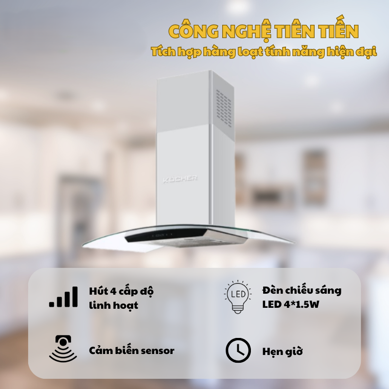 MÁY HÚT MÙI KOCHER K-229S 70CM 12 MÁY HÚT MÙI KOCHER K-229S 70CM