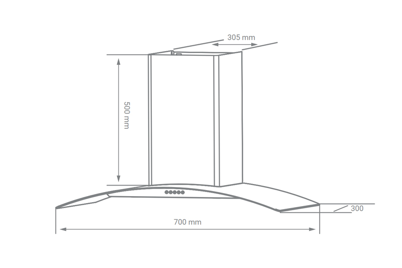 MÁY HÚT MÙI KOCHER K-8070I 70CM 17 MÁY HÚT MÙI KOCHER K-8070I 70CM
