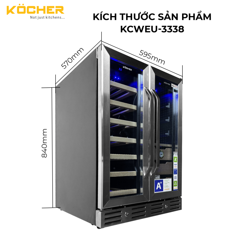 TỦ RƯỢU VANG KOCHER KCWEU-3338 17 TỦ RƯỢU VANG KOCHER KCWEU-3338