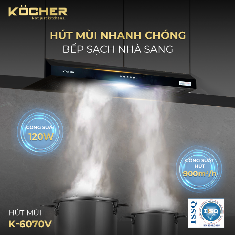 MÁY HÚT MÙI KOCHER K-6070V 17 MÁY HÚT MÙI KOCHER K-6070V