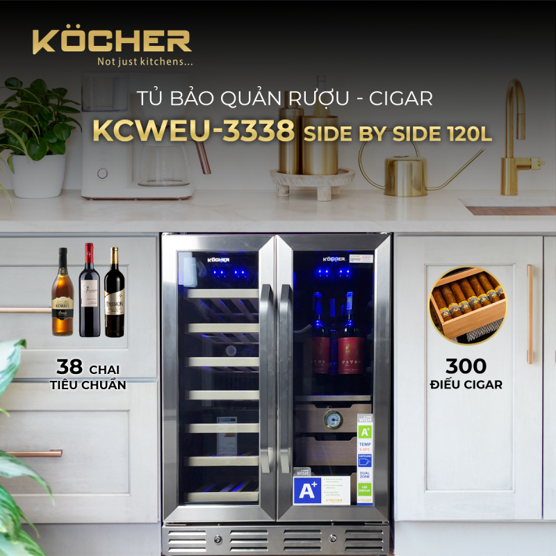 TỦ RƯỢU VANG KOCHER KCWEU-3338 22 TỦ RƯỢU VANG KOCHER KCWEU-3338