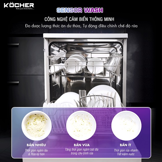 MÁY RỬA BÁT KOCHER KDEU-8818BL 45 MÁY RỬA BÁT KOCHER KDEU-8818BL