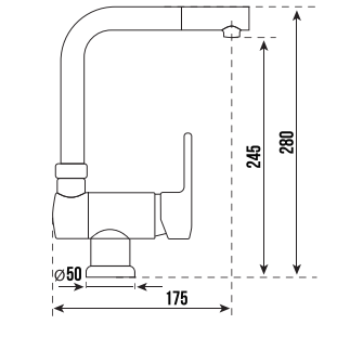 VÒI RỬA BÁT CARYSIL G-0555P-10/ARENA 15 VÒI RỬA BÁT CARYSIL G-0555P-10/ARENA