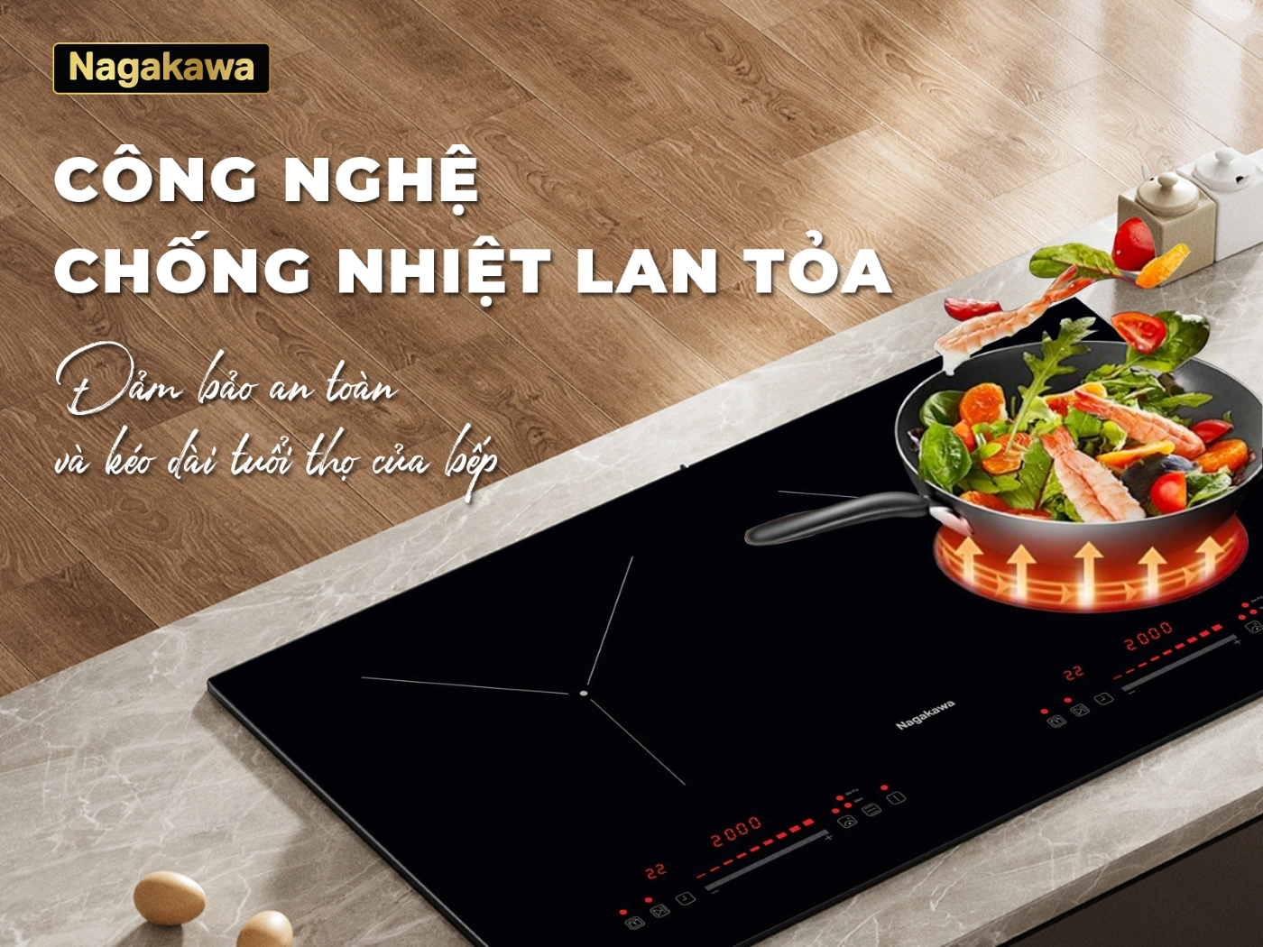Bếp điện từ đôi Nagakawa NDI9192 19 Bếp điện từ đôi Nagakawa NDI9192