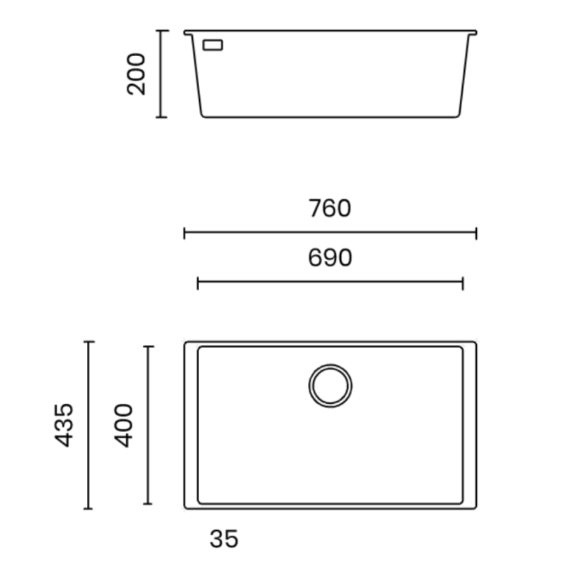 Chậu rửa bát NoBiNox MITO NT761B MI76UB 15 Chậu rửa bát NoBiNox MITO NT761B MI76UB