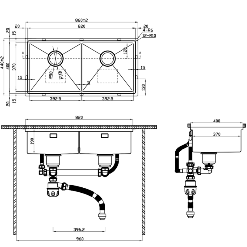 COMBO Chậu rửa chén Hafele WS SINK COMBO 567.94.057 11 COMBO Chậu rửa chén Hafele WS SINK COMBO 567.94.057