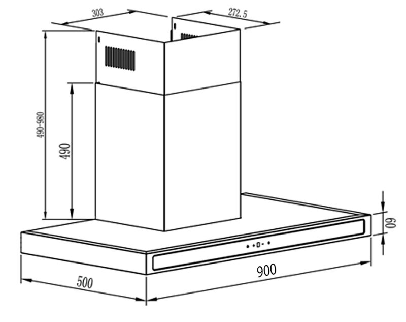 MÁY HÚT MÙI KOCHER K-225D 90CM 17 MÁY HÚT MÙI KOCHER K-225D 90CM