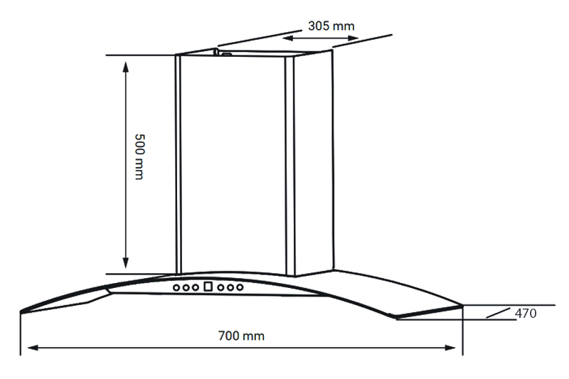 MÁY HÚT MÙI KOCHER K-228BL 70CM 13 MÁY HÚT MÙI KOCHER K-228BL 70CM