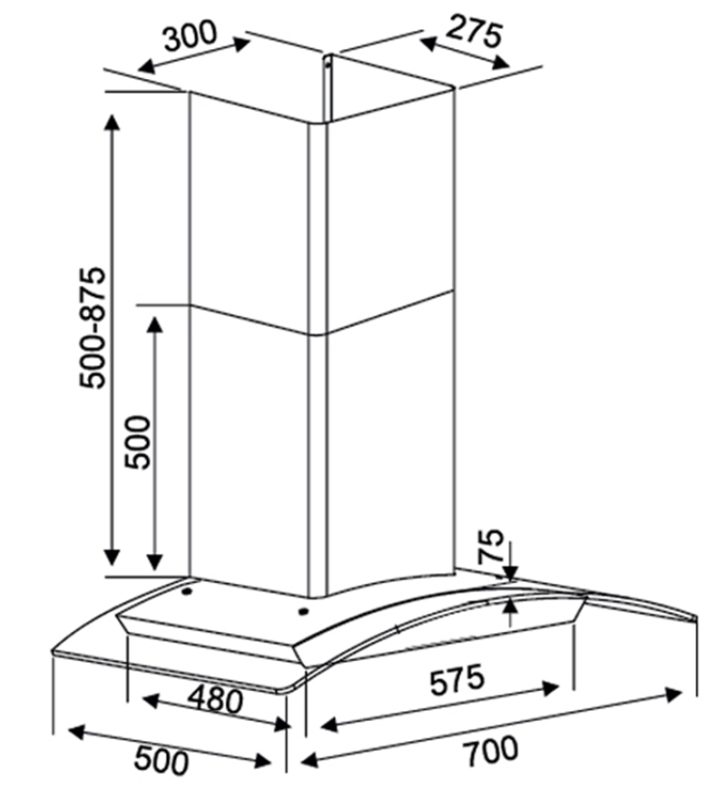 MÁY HÚT MÙI KOCHER K-228S 70CM 15 MÁY HÚT MÙI KOCHER K-228S 70CM