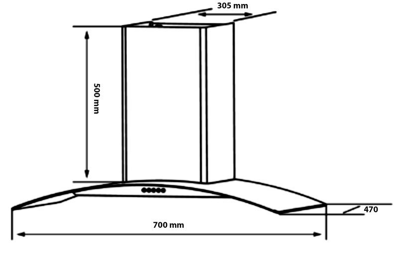 MÁY HÚT MÙI KOCHER K-8001 70CM 17 MÁY HÚT MÙI KOCHER K-8001 70CM