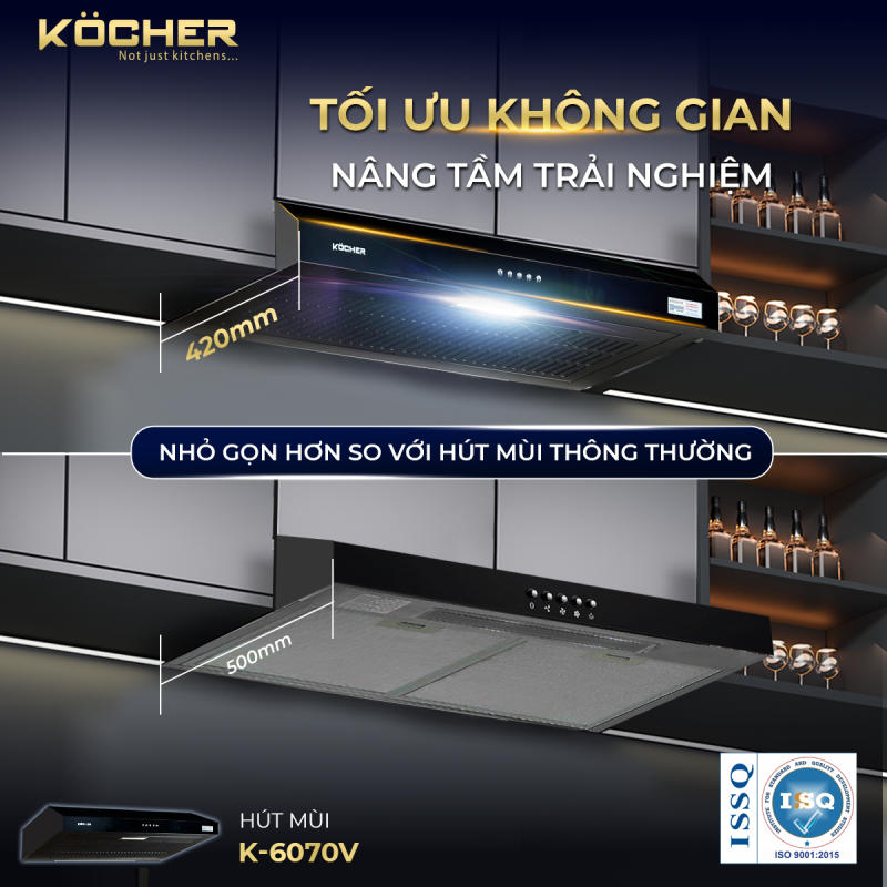 MÁY HÚT MÙI KOCHER K-6070V 16 MÁY HÚT MÙI KOCHER K-6070V