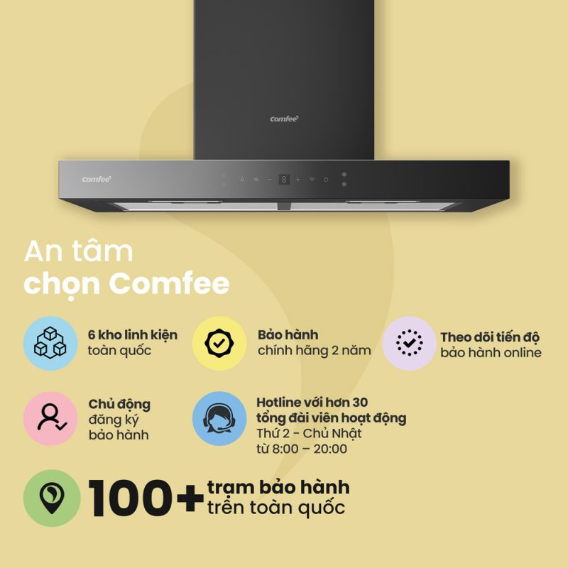 Máy hút mùi AI Connect COMFEE CH-70TM77B 16 Máy hút mùi AI Connect COMFEE CH-70TM77B