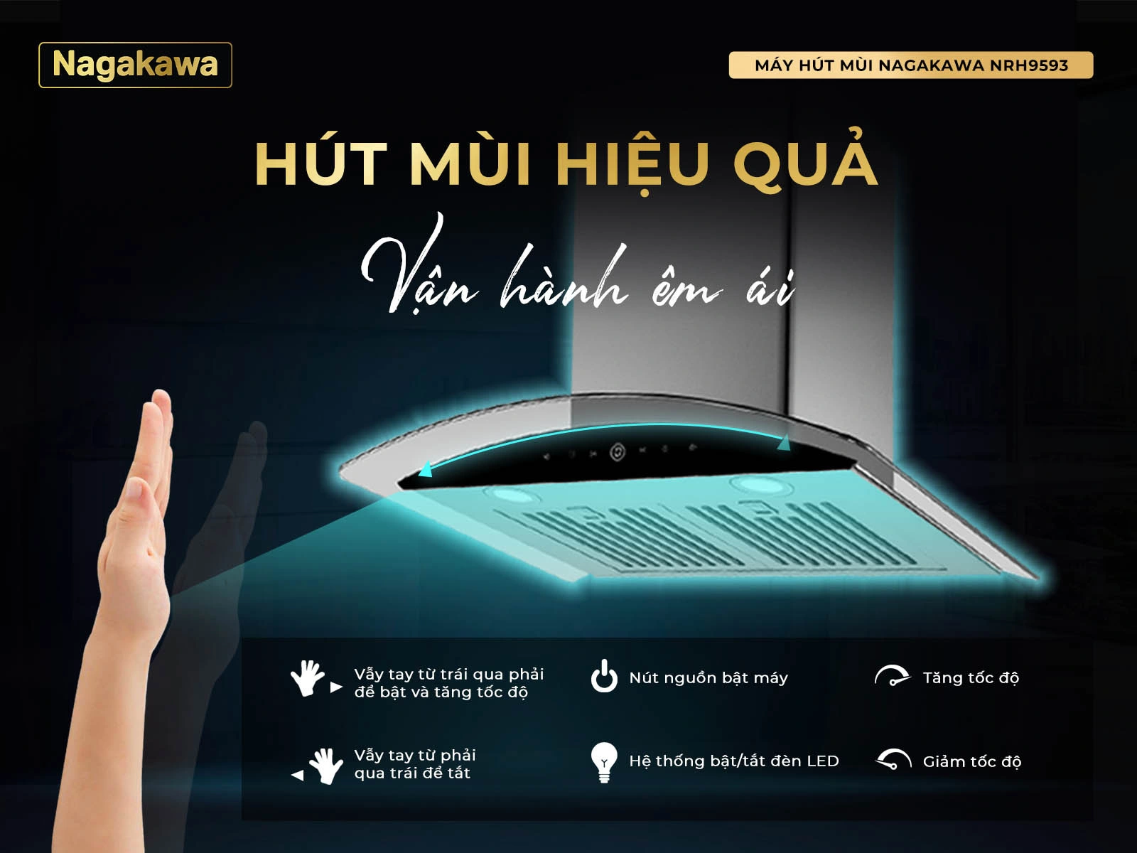 Máy hút mùi Nagakawa NRH9593 18 Máy hút mùi Nagakawa NRH9593