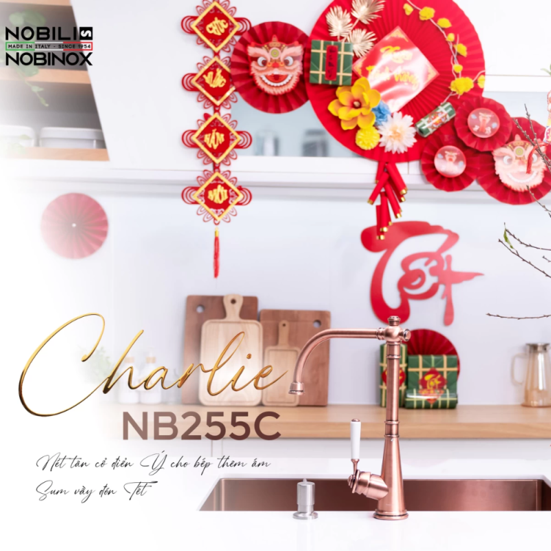 Vòi rửa bát NOBILI CHARLIE NB255C CH75513RA 21 Vòi rửa bát NOBILI CHARLIE NB255C CH75513RA