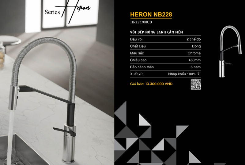 Vòi rửa bát NOBILI HERON NB228 HR125300CB 25 Vòi rửa bát NOBILI HERON NB228 HR125300CB