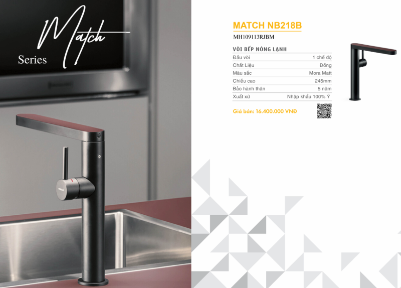 Vòi rửa bát NOBILI MATCH NB218B MH109113RJBM 22 Vòi rửa bát NOBILI MATCH NB218B MH109113RJBM