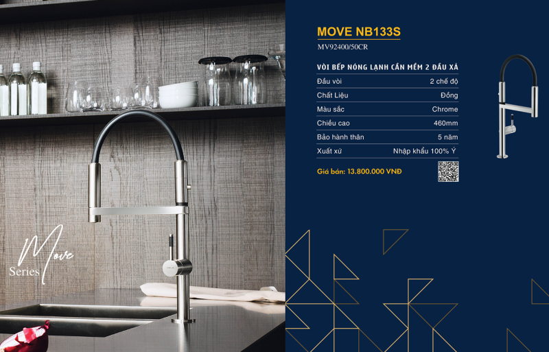 Vòi rửa bát NOBILI MOVE NB133S 22 Vòi rửa bát NOBILI MOVE NB133S