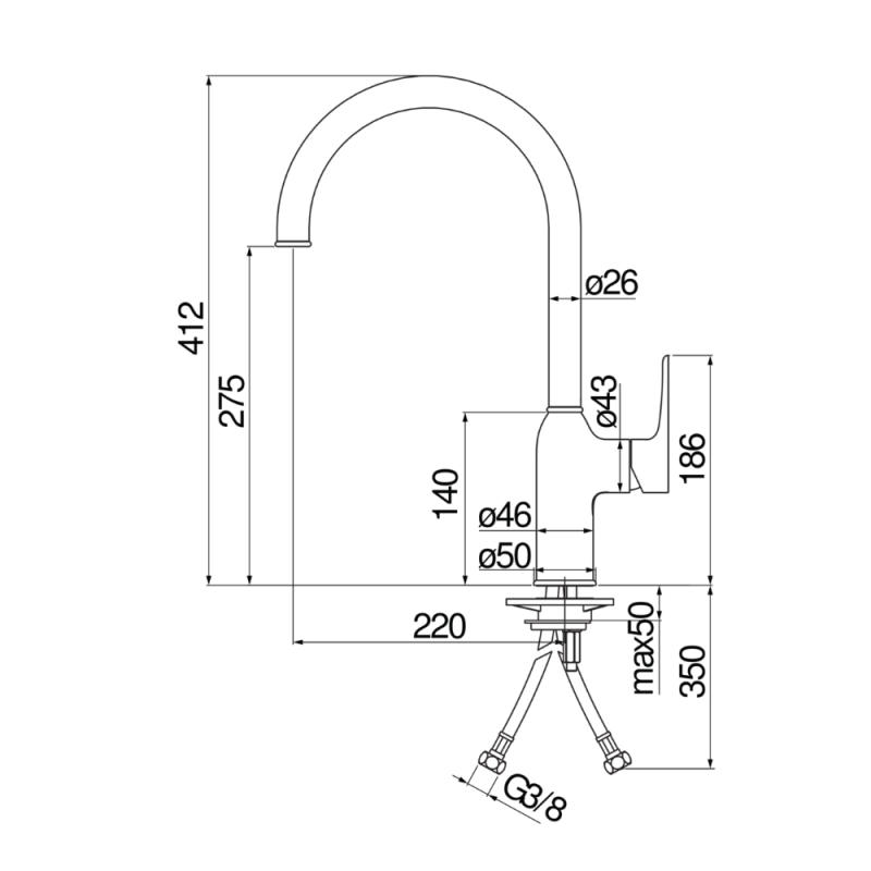 Vòi rửa bát NOBILI RING NB132 MP117133CR 21 Vòi rửa bát NOBILI RING NB132 MP117133CR