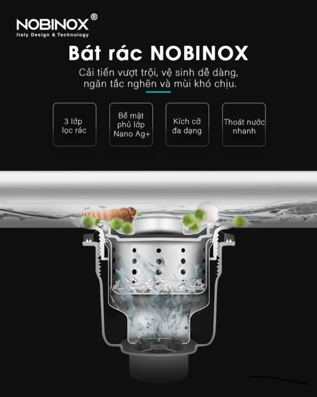 CHẬU RỬA BÁT NOBINOX LIKEN NL786 7 CHẬU RỬA BÁT NOBINOX LIKEN NL786