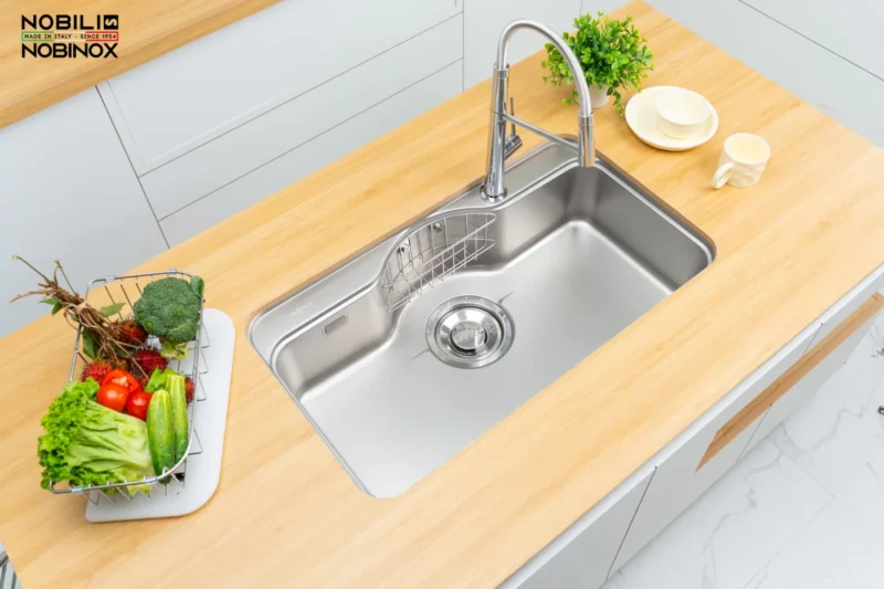 CHẬU RỬA BÁT NOBINOX ROSA NN995D 2 CHẬU RỬA BÁT NOBINOX ROSA NN995D