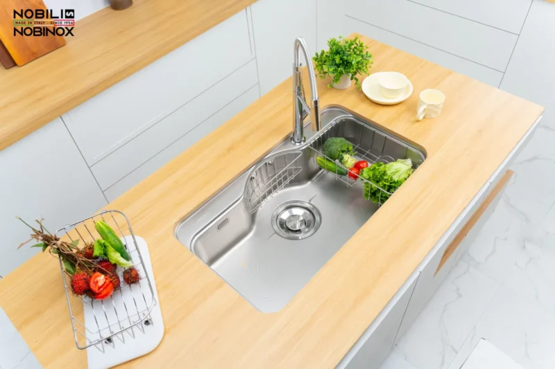 CHẬU RỬA BÁT NOBINOX ROSA NN995D 8 CHẬU RỬA BÁT NOBINOX ROSA NN995D