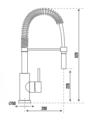 VÒI RỬA BÁT CARYSIL I-2388 17 VÒI RỬA BÁT CARYSIL I-2388