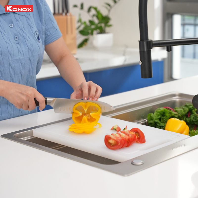 CHẬU RỬA BÁT KONOX KN8048TS DEKOR 14 CHẬU RỬA BÁT KONOX KN8048TS DEKOR