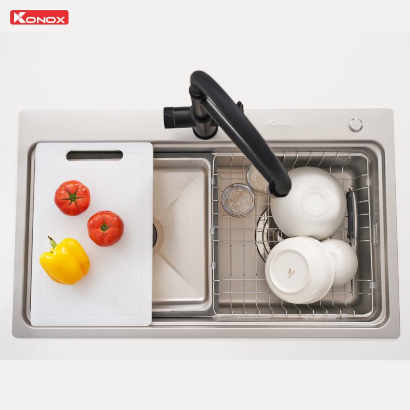 CHẬU RỬA BÁT KONOX KN8048TS DEKOR 9 CHẬU RỬA BÁT KONOX KN8048TS DEKOR