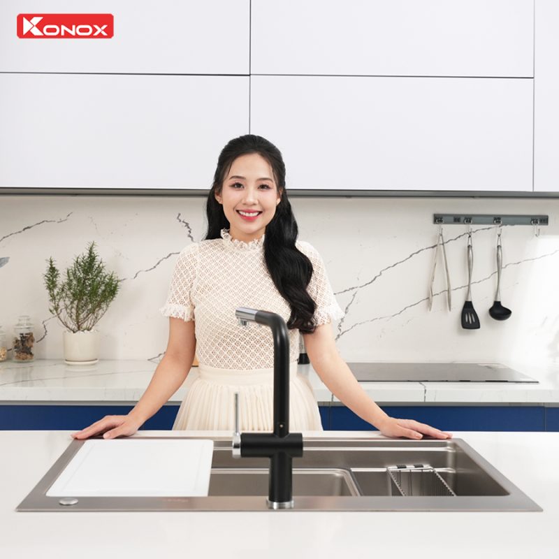 CHẬU RỬA BÁT KONOX KN8751TS DEKOR 12 CHẬU RỬA BÁT KONOX KN8751TS DEKOR