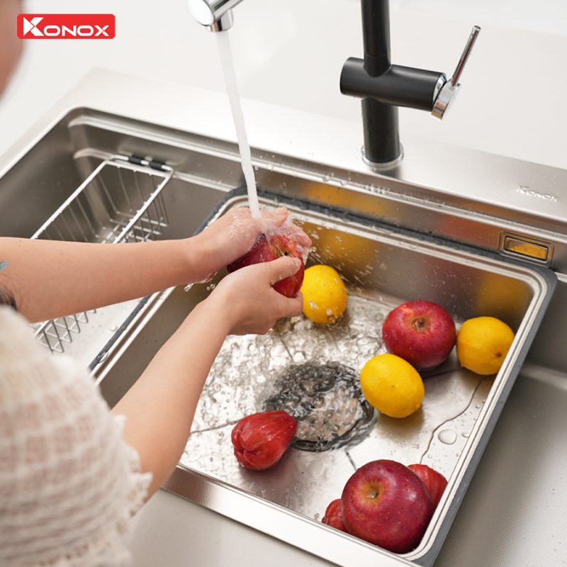 CHẬU RỬA BÁT KONOX KN8751TS DEKOR 5 CHẬU RỬA BÁT KONOX KN8751TS DEKOR