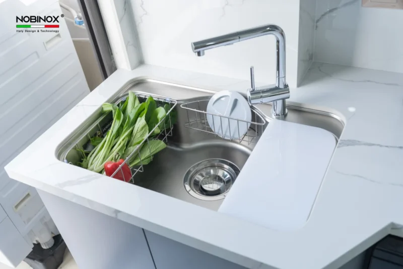 CHẬU RỬA BÁT NOBINOX ROSA NN975D 25 CHẬU RỬA BÁT NOBINOX ROSA NN975D