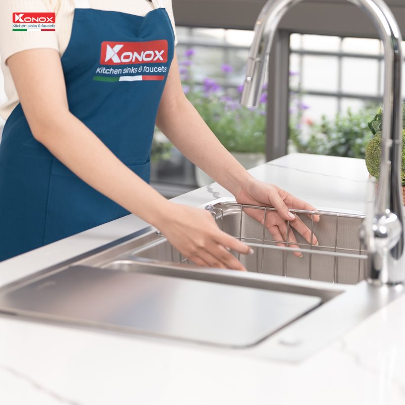 CHẬU RỬA BÁT KONOX KN8651TD DEKOR 6 CHẬU RỬA BÁT KONOX KN8651TD DEKOR