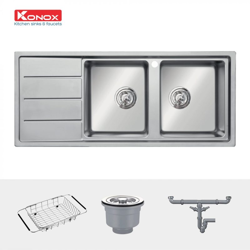 CHẬU RỬA BÁT KONOX BETA 1160 - BÀN TRÁI 10 CHẬU RỬA BÁT KONOX BETA 1160 - BÀN TRÁI