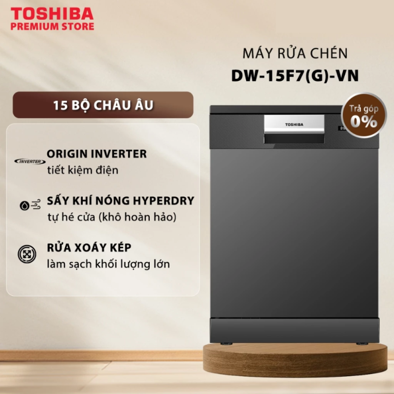 Máy rửa chén Toshiba DW-15F7(G)-VN 17 Máy rửa chén Toshiba DW-15F7(G)-VN