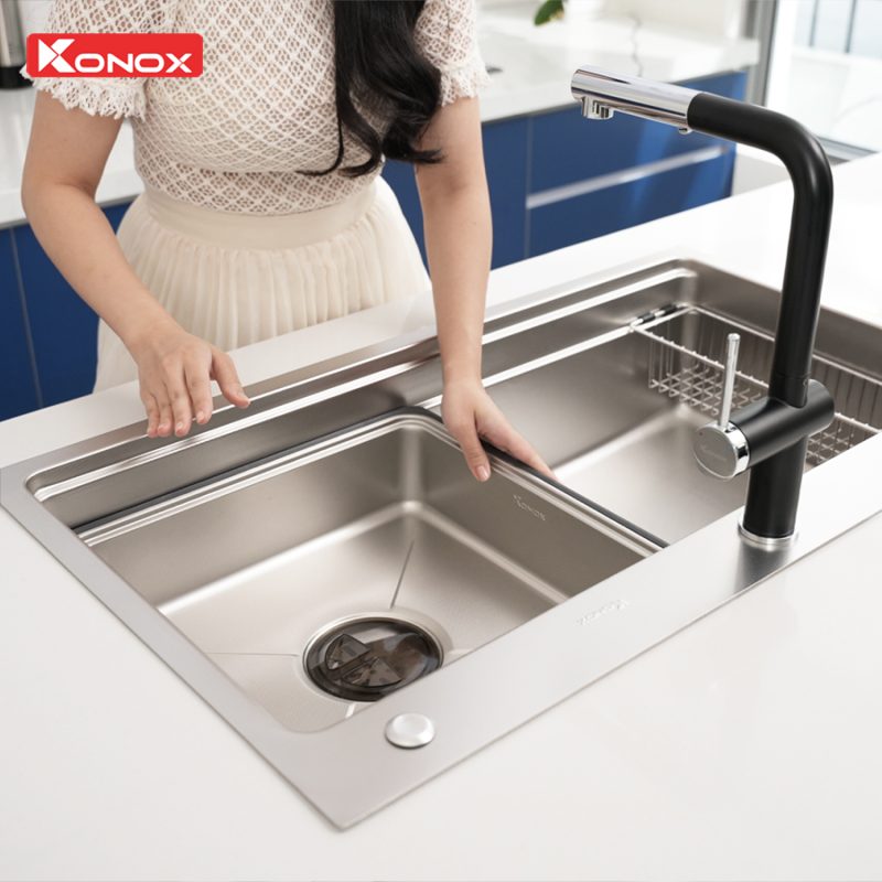 CHẬU RỬA BÁT KONOX KN8751TS DEKOR 14 CHẬU RỬA BÁT KONOX KN8751TS DEKOR