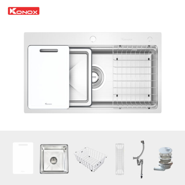 CHẬU RỬA BÁT KONOX KN8751TS DEKOR 2 CHẬU RỬA BÁT KONOX KN8751TS DEKOR