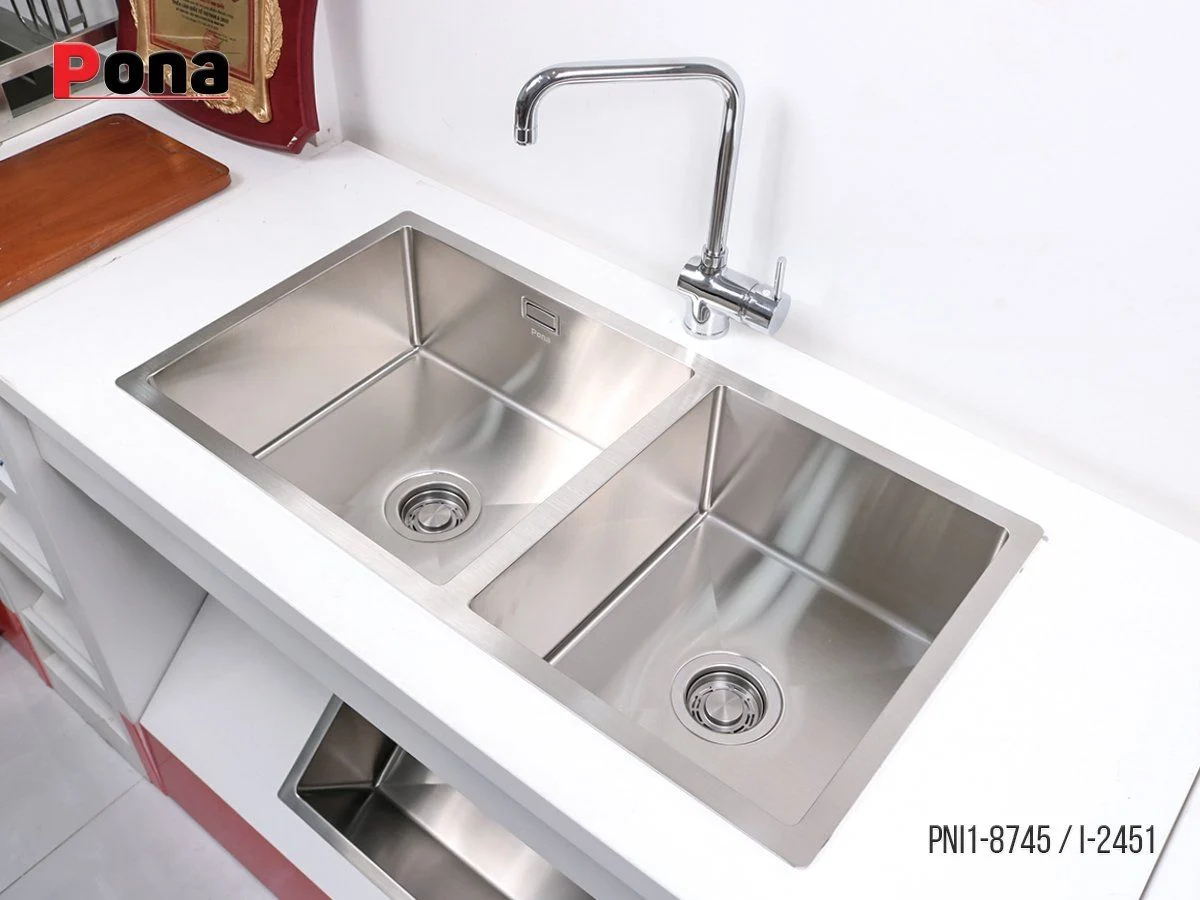 CHẬU RỬA BÁT PONA PNI1-8745/INOX 35 CHẬU RỬA BÁT PONA PNI1-8745/INOX