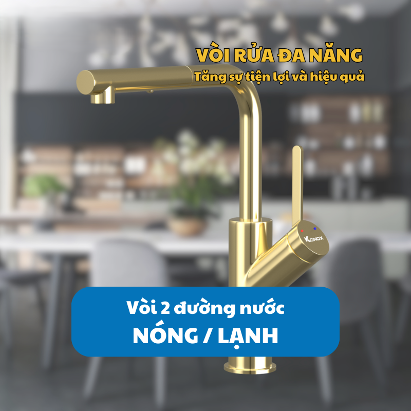 VÒI RỬA BÁT KONOX ARTAN GOLD 17 VÒI RỬA BÁT KONOX ARTAN GOLD