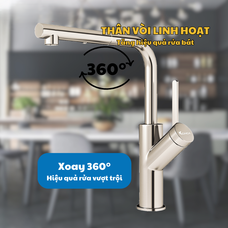 VÒI RỬA BÁT KONOX ARTAN NICKEL 17 VÒI RỬA BÁT KONOX ARTAN NICKEL