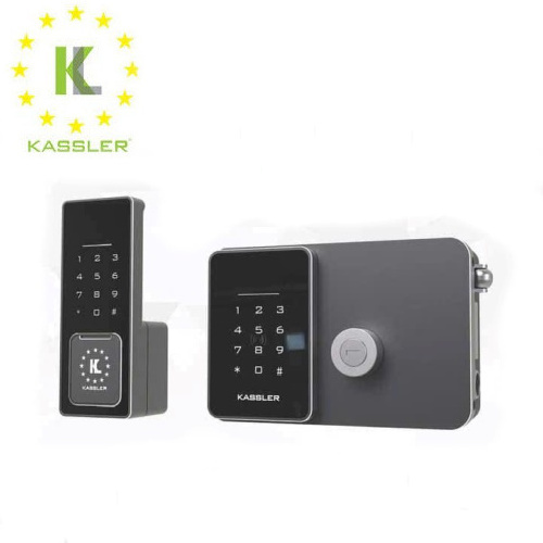 KHOÁ CỬA CỔNG KASSLER KL-579 CNC SILVER GREY REMOTE-WIFI
