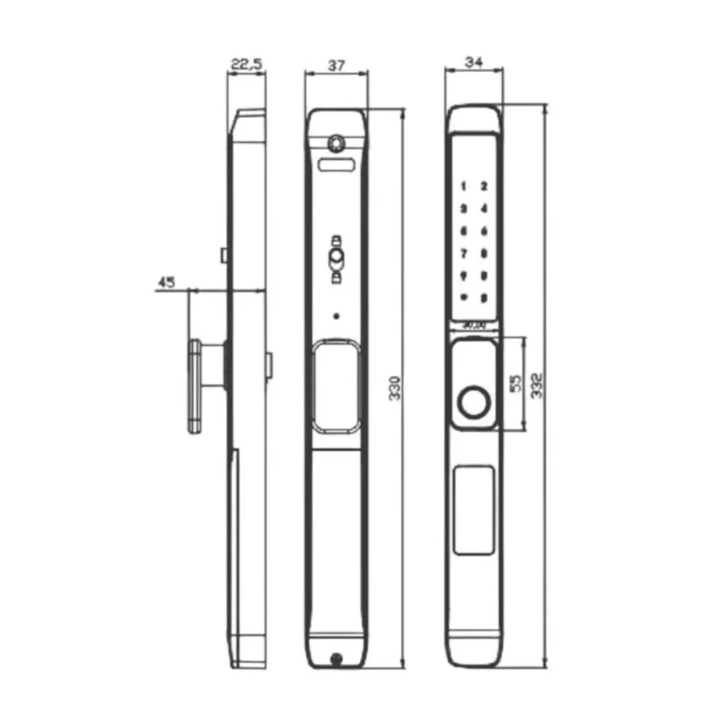 KHOÁ VÂN TAY KASSLER KL-599TN CHAMPAGNE GOLD APP-REMOTE 7 KHOÁ VÂN TAY KASSLER KL-599TN CHAMPAGNE GOLD APP-REMOTE