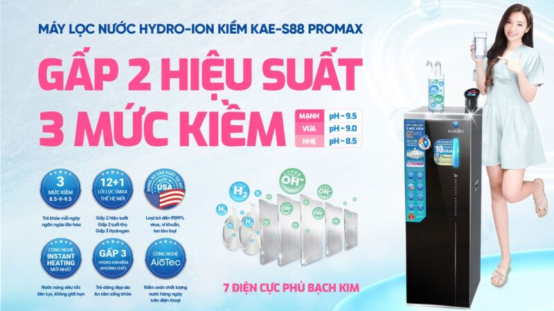 MÁY LỌC NƯỚC NÓNG LẠNH KAROFI S88 PROMAX 38 MÁY LỌC NƯỚC NÓNG LẠNH KAROFI S88 PROMAX