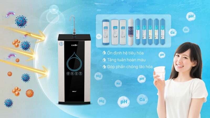 MÁY LỌC NƯỚC KAROFI K9IQ-2 PLUS 18 MÁY LỌC NƯỚC KAROFI K9IQ-2 PLUS