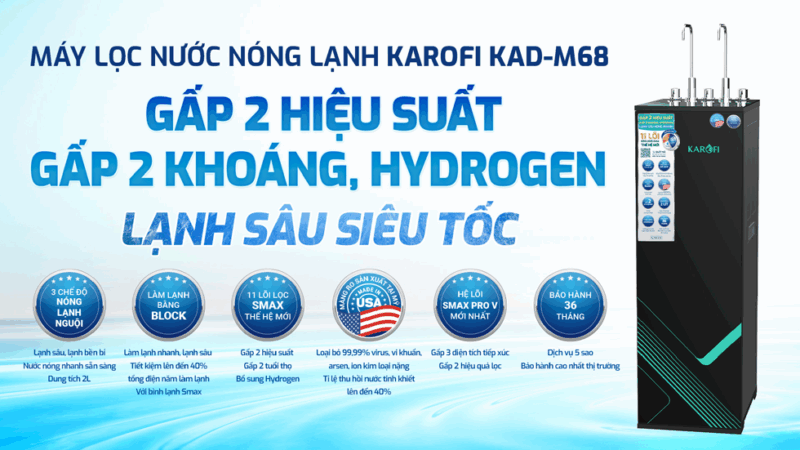 MÁY LỌC NƯỚC KAROFI KAD-M68 5 MÁY LỌC NƯỚC KAROFI KAD-M68