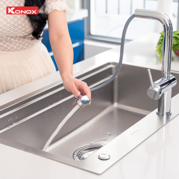 VÒI RỬA BÁT KONOX STREAM CHROME 8 VÒI RỬA BÁT KONOX STREAM CHROME