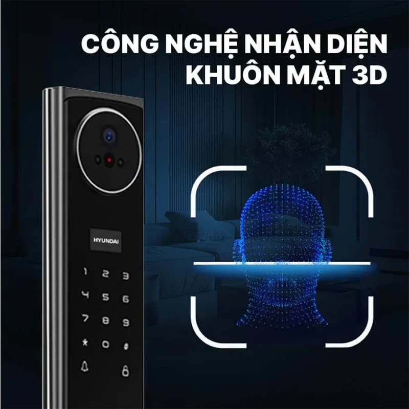 KHOÁ VÂN TAY CỬA GỖ HYUNDAI HY-SLA911F BLACK 4 KHOÁ VÂN TAY CỬA GỖ HYUNDAI HY-SLA911F BLACK