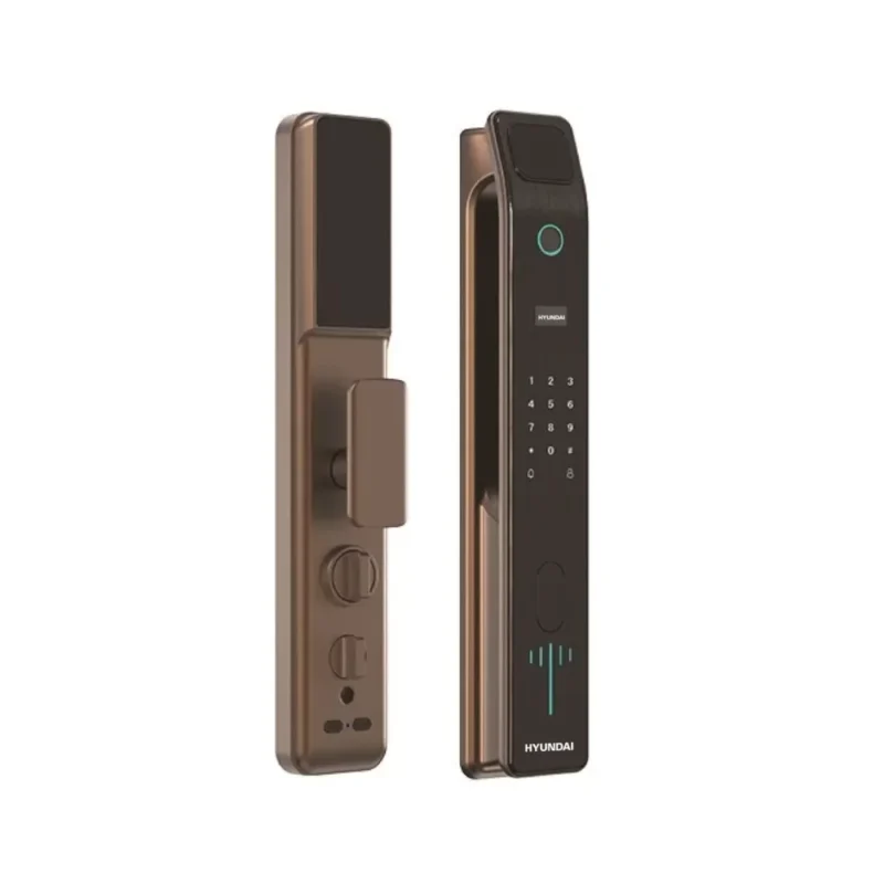 KHÓA VÂN TAY CỬA GỖ HYUNDAI HY-SLA808 AMBER GOLD